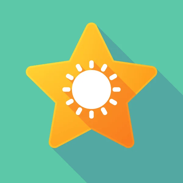 Star icon with a sun — Stock Vector
