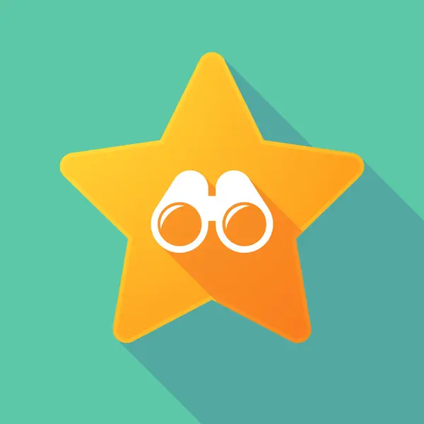Sterne-Ikone mit Fernglas — Stockvektor