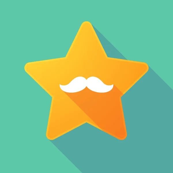 Icône étoile avec une moustache — Image vectorielle