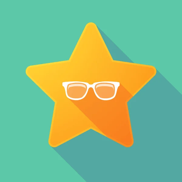 Star-Ikone mit Brille — Stockvektor