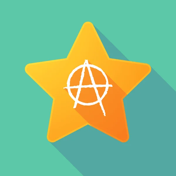 Star-Ikone mit Anarchie-Zeichen — Stockvektor