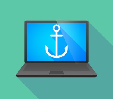 Tutturucu simgesiyle dizüstü bilgisayar