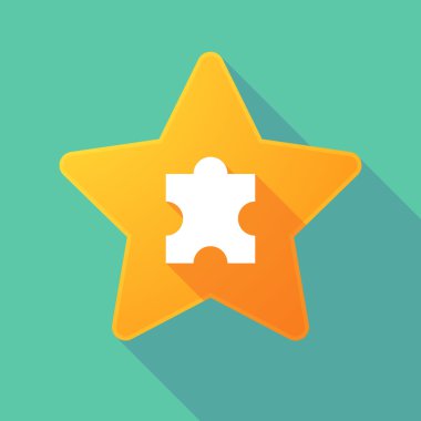 Uzun gölge yıldız bir bulmaca ile 