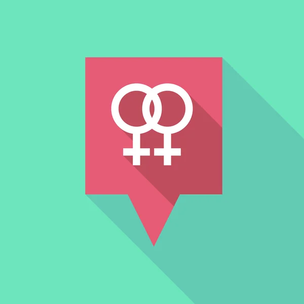 Icône Tooltip avec un signe lesbien — Image vectorielle