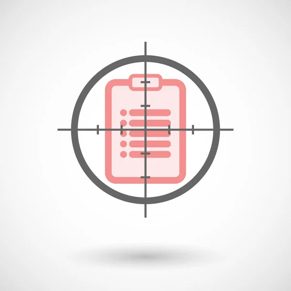 Ícone Crosshair visando um relatório — Vetor de Stock