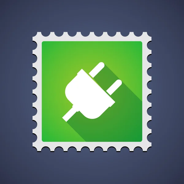 Mail stamp icon with a plug — Stock Vector