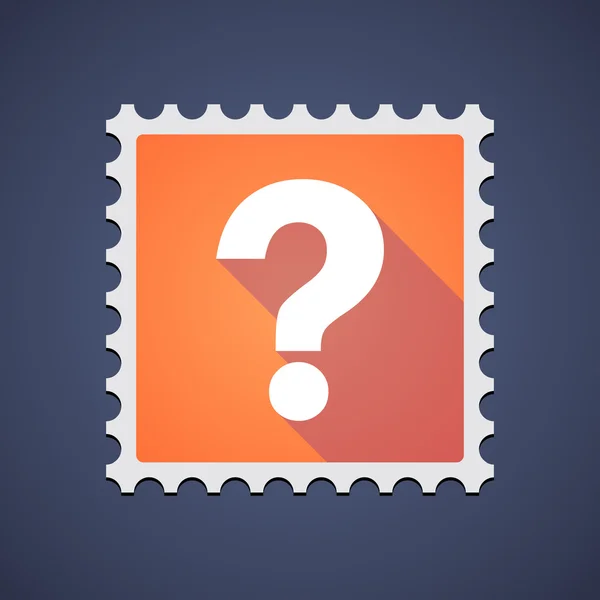 Pomarańczowy pieczęć ikona ze znakiem pytanie — Wektor stockowy