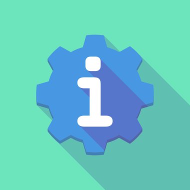 Uzun gölge dişli simgesini bir bilgi ile 