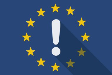 Avrupa Birliği uzun gölge bayrak hayranlık işareti