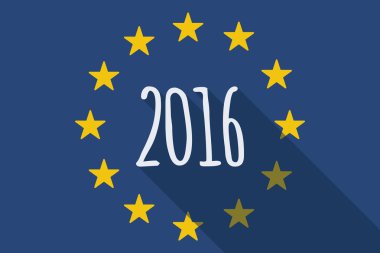 Avrupa Birliği uzun gölge bayrak 2016 işaretiyle