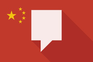 Çin uzun gölge bayrak bir araç ipucu ile