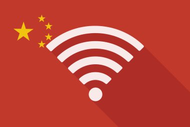 Çin uzun gölge bayrak radyosu olan işaret sinyali