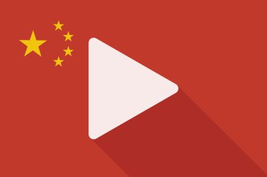 Çin uzun gölge bayrak işaretli bir oyun