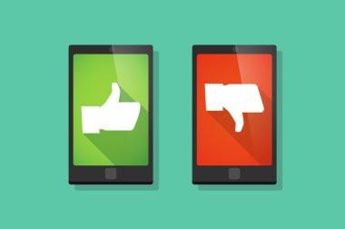 uzun gölge başparmak el telefon seti