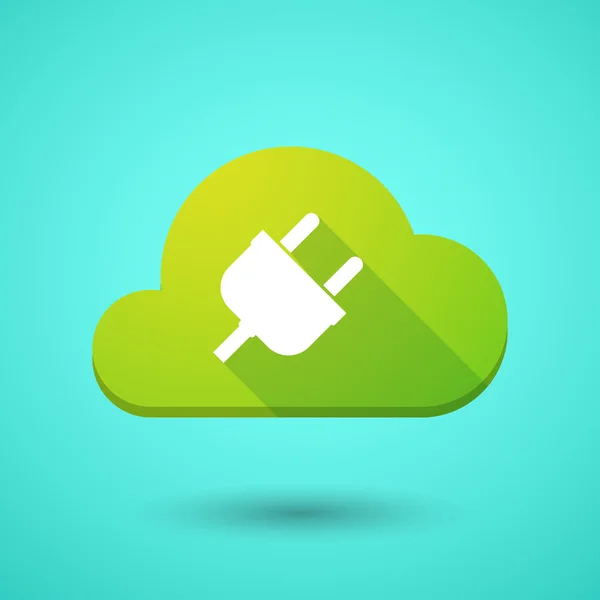 Cloud-Symbol mit Stecker — Stockvektor