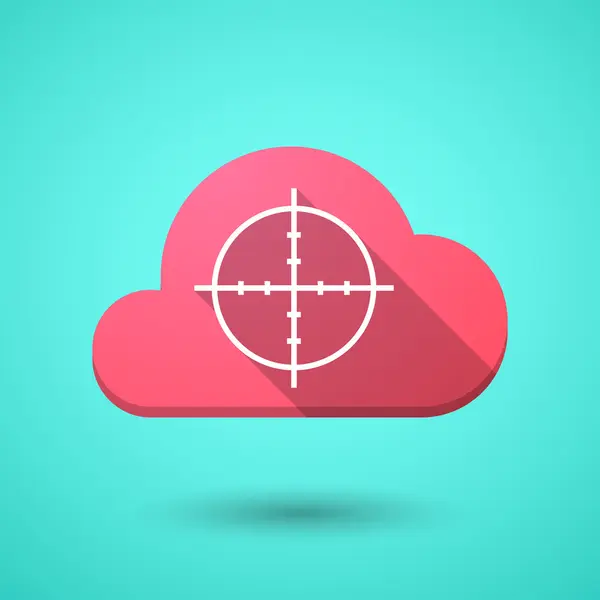 Icône Cloud avec un réticule — Image vectorielle