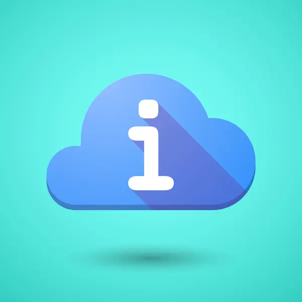 Cloud icon with an info sign — Stock Vector