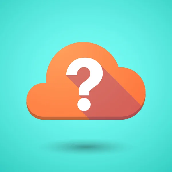 Icône Cloud avec un signe de question — Image vectorielle