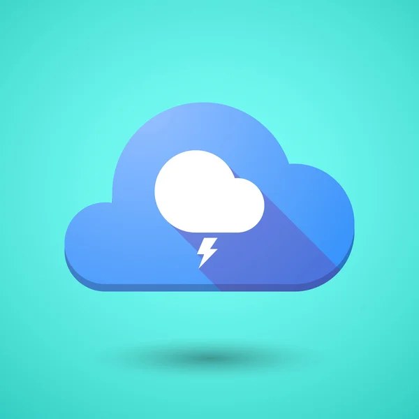 Wolkensymbol mit einer stürmischen Wolke — Stockvektor