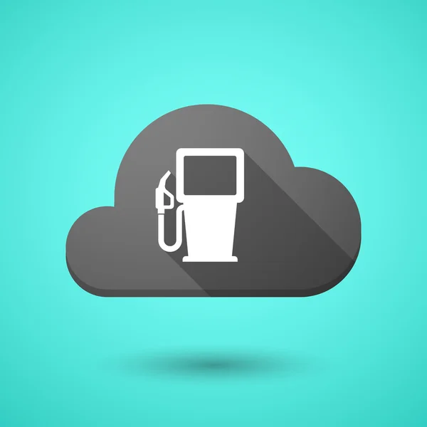 Cloud icon with a gas station — Stock Vector