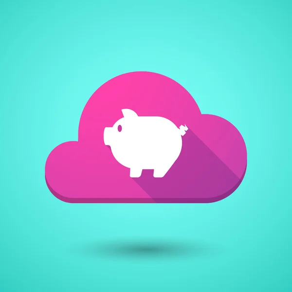 Icône Cloud avec un porc — Image vectorielle