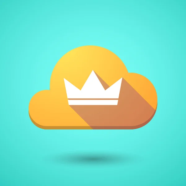 Cloud-ikonen med en krona — Stock vektor
