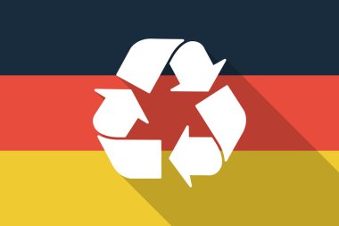 Germany  long shadow flag with a recycle sign