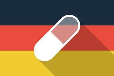 Germany  long shadow flag with a pill