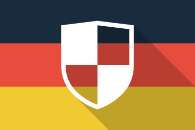 Germany  long shadow flag with a shield