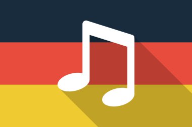 Germany  long shadow flag with a note music