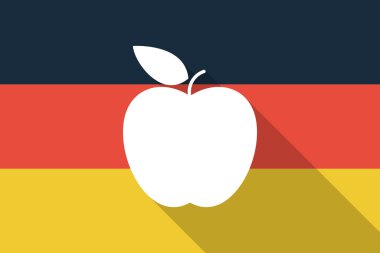 Germany  long shadow flag with an apple