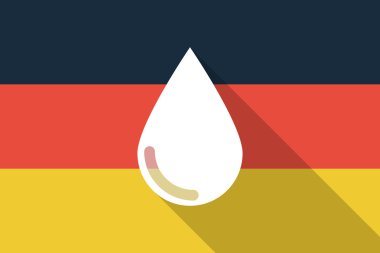 Germany  long shadow flag with a blood drop