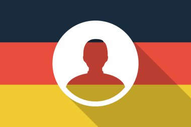 Germany  long shadow flag with a male avatar