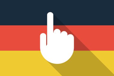 Germany  long shadow flag with a pointing hand