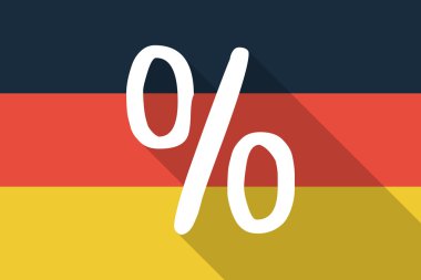 Germany  long shadow flag with a discount sign
