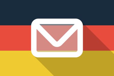 Germany  long shadow flag with an envelope