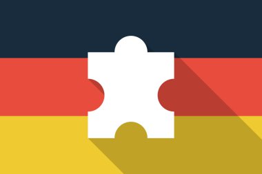 Germany  long shadow flag with a puzzle piece
