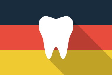 Germany long shadow flag with a tooth