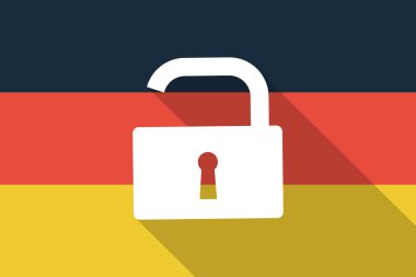 Germany  long shadow flag with a lock pad