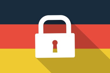 Germany  long shadow flag with a lock pad