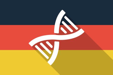 Germany  long shadow flag with a DNA sign
