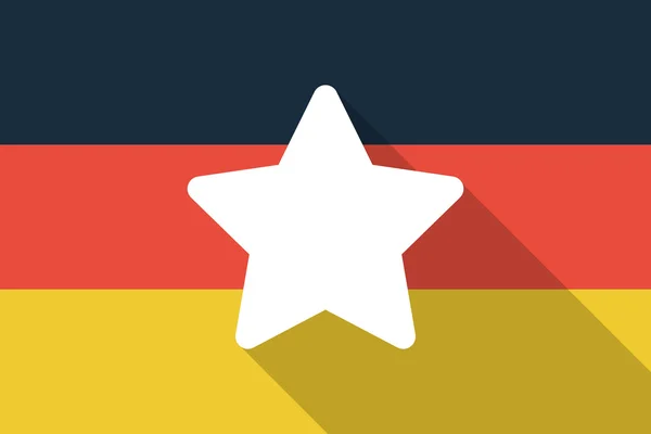 Germany  long shadow flag with a star — Διανυσματικό Αρχείο