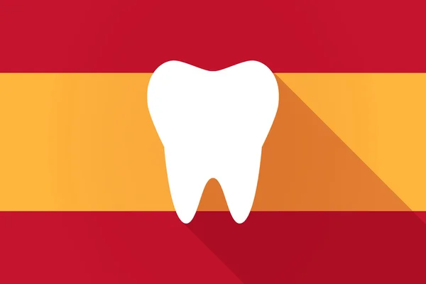 Spain long shadow flag with a tooth — 스톡 벡터