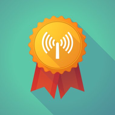 Uzun bir anten ile gölge rozet