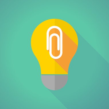 long shadow light bulb with a clip