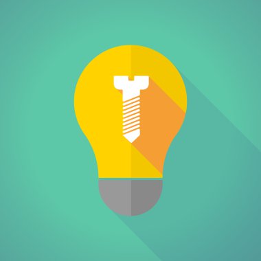 long shadow light bulb with a screw