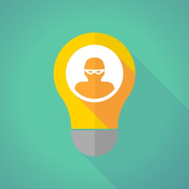 long shadow light bulb with a thief