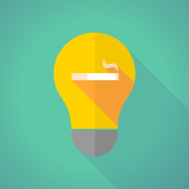 long shadow light bulb with a cigarette