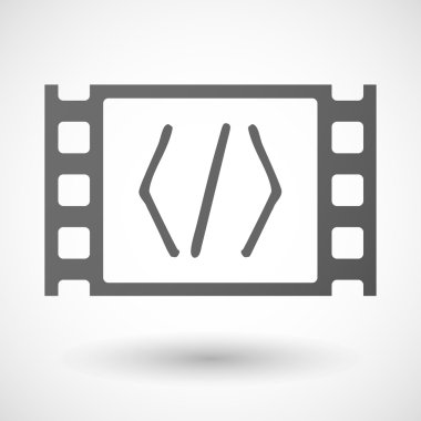 35mm film frame with a code sign