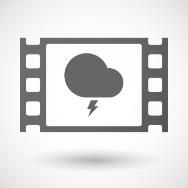 35mm film frame with a stormy cloud